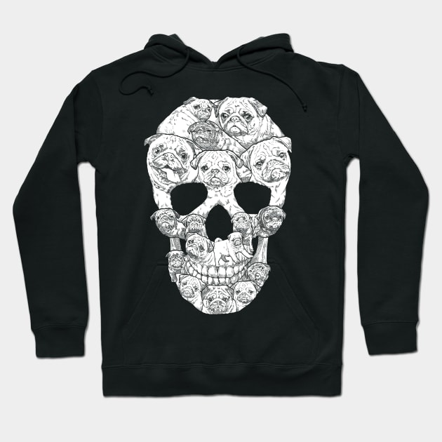 Pug Skull Hoodie by Dinny